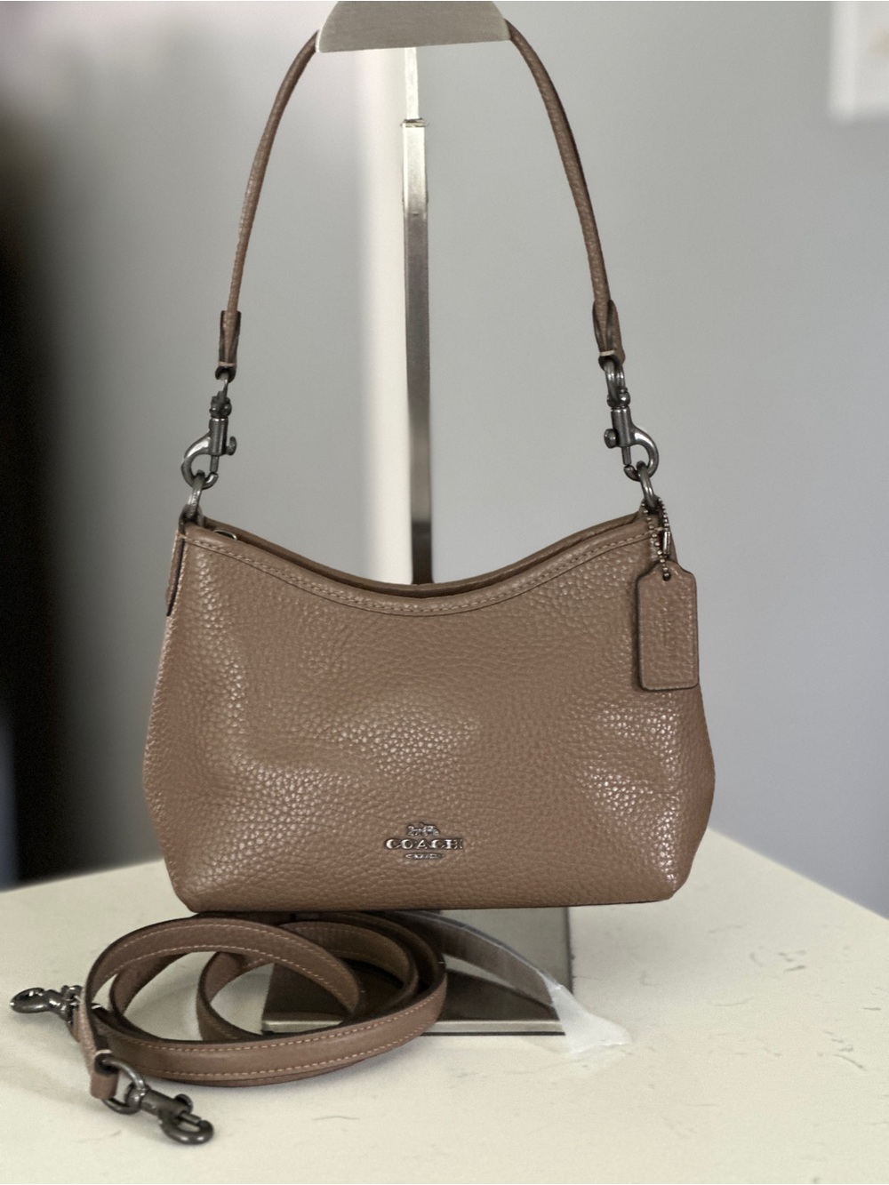 Coach Laurel Small Shoulder Bag in Dark Stone